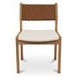 Carol White and Tan Leather Upholstered Dining Chair Set of 2