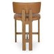 Morel Brown Leather Upholstered Counter Height Stool