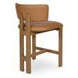 Morel Brown Leather Upholstered Counter Height Stool
