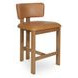 Morel Brown Leather Upholstered Counter Height Stool