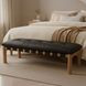 Costello Black Leather Upholstered Bed Bench