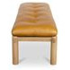Costello Tan Leather Upholstered Bed Bench