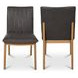 Demi Brown Leather Upholstered Dining Chair Set of 2