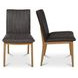 Demi Brown Leather Upholstered Dining Chair Set of 2