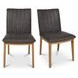Demi Brown Leather Upholstered Dining Chair Set of 2