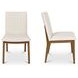Demi Cream Performance Fabric Upholstered Dining Chair Set of 2
