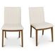 Demi Cream Performance Fabric Upholstered Dining Chair Set of 2