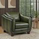 Godfrey Forrest Green Leather Upholstered Lounge Chair