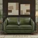 Godfrey Forrest Green Leather 64" Loveseat