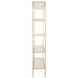 Goldie Gold Leaf Etagere with 4 Glass Shelves