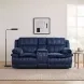 Goodland Blue Double 85" Reclining Loveseat with Center Console