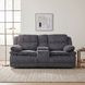 Goodland Dark Gray Double Reclining Loveseat with Center Console