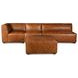 Chiavari Cocoa Brown Leather 112" Modular Sectional