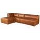 Chiavari Cocoa Brown Leather Modular Sectional 