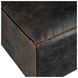 Chiavari Black Leather Upholstered Square Ottoman