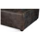 Chiavari Black Leather Upholstered Square Ottoman
