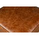 Chiavari Brown Leather Upholstered Square Ottoman