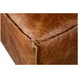 Chiavari Brown Leather Upholstered Square Ottoman