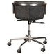 Chiavari Antique Ebony Leather Upholstered Swivel Office Chair