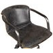 Chiavari Antique Ebony Leather Upholstered Swivel Office Chair