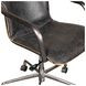 Chiavari Antique Ebony Leather Upholstered Swivel Office Chair