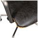 Chiavari Antique Ebony Leather Upholstered Swivel Office Chair