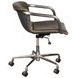 Chiavari Antique Ebony Leather Upholstered Swivel Office Chair