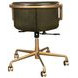 Chiavari Emerald Green Leather Upholstered Swivel Office Chair