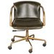 Chiavari Emerald Green Leather Upholstered Swivel Office Chair