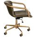 Chiavari Emerald Green Leather Upholstered Swivel Office Chair