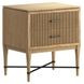 Loft Brown and Black 2 Drawer Reeded Nightstand