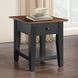 Joplin Black and Brown Square End Table