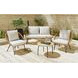 Lilly Natural and Beige Outdoor 4 Piece Conversation Set