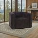 Grande Brown Upholstered Swivel Accent Chair