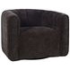 Grande Brown Upholstered Swivel Accent Chair