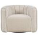 Grande Beige Upholstered Swivel Accent Chair