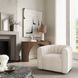 Grande Beige Upholstered Swivel Accent Chair