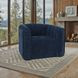 Grande Blue Upholstered Swivel Accent Chair