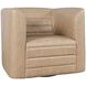 GT Brown Upholstered Swivel Accent Chair