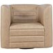 GT Brown Upholstered Swivel Accent Chair