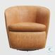 Sienna Vintage Caramel Leather Swivel Club Chair