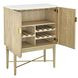 Vida Blonde 2 Door Marble Top Wine Cabinet