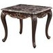 Constantine Cherry Rectangular Marble Top End Table