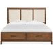 Ridgefield Russet and Cream King Upholstered Storage Panel Bed