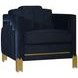 Empire Black Upholstered Accent Chair with LED