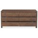 Wiley Vintage Brown 6 Drawer Dresser