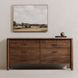 Wiley Vintage Brown 6 Drawer Dresser