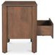 Wiley Vintage Brown 2 Drawer Nightstand