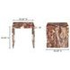 Rosa Rosso Levanto Square Marble Top Accent Table