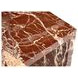 Rosa Rosso Levanto Square Marble Top Accent Table